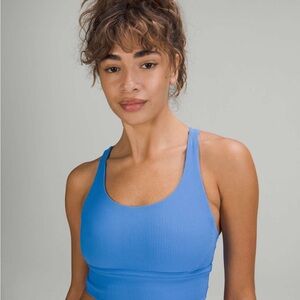 Lululemon Energy Longline Bra Ribbed - Blue Nile